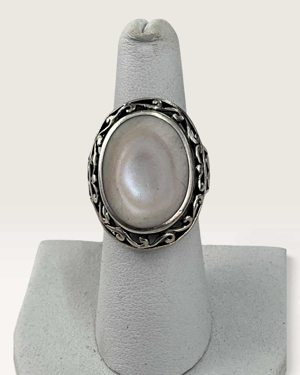 Sterling Silver Mother of Pearl Ring