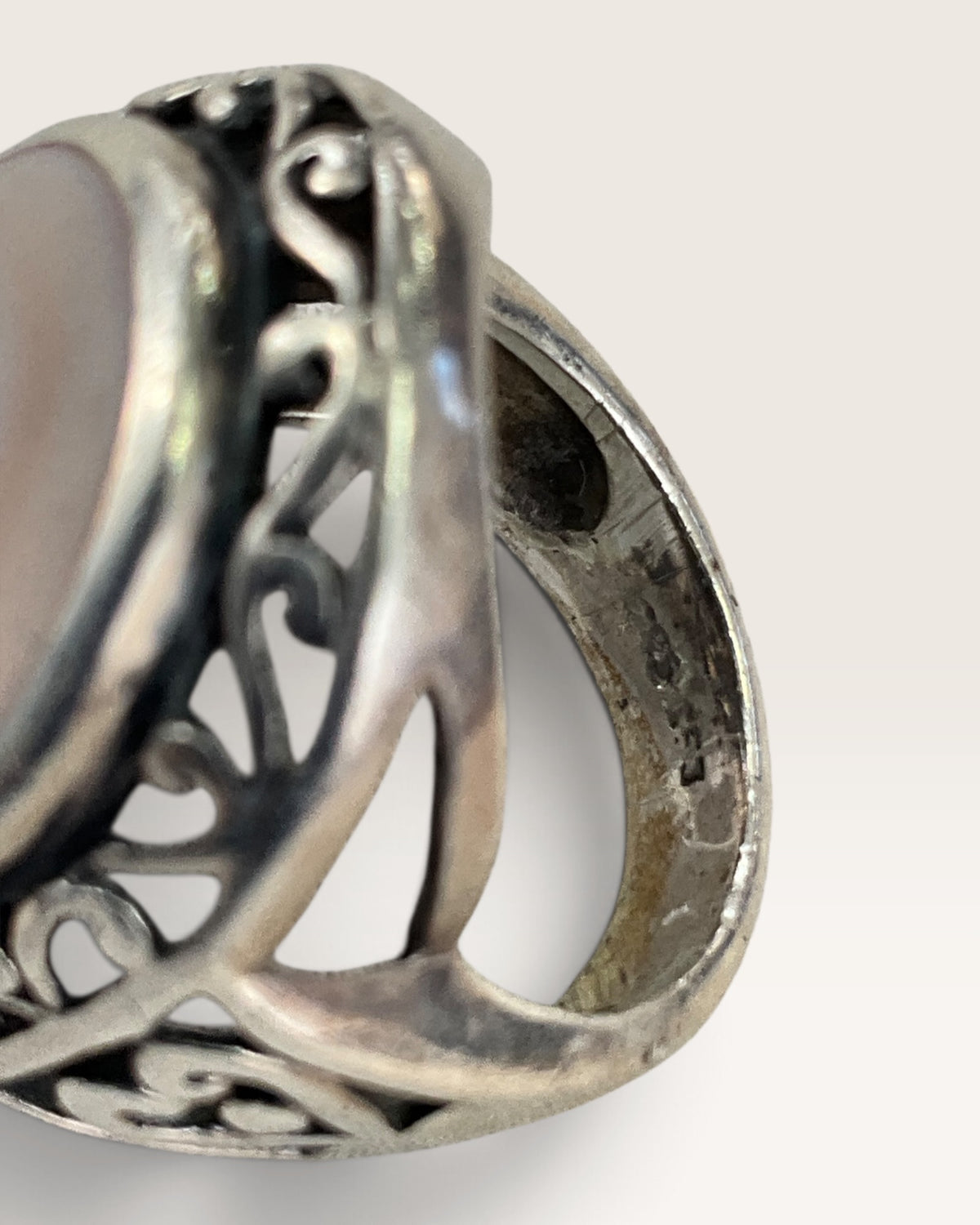 Sterling Silver Mother of Pearl Ring