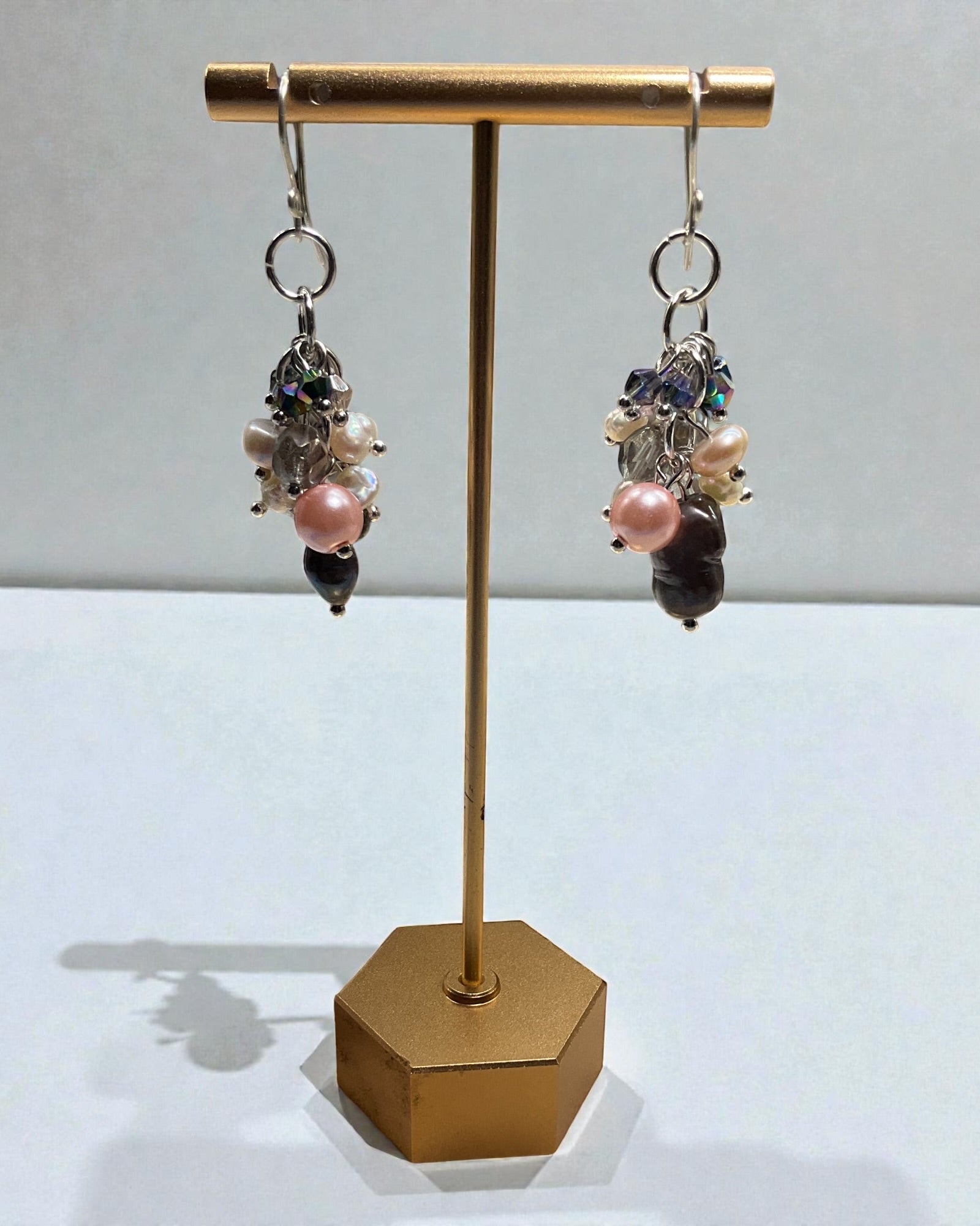 Faux and Freshwater Pearl Designer Earrings