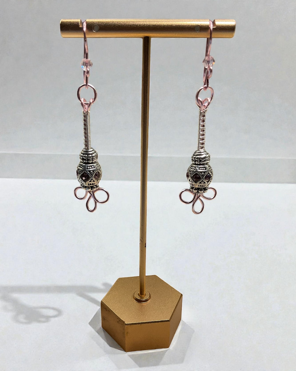 Pink Crystal Designer Earrings