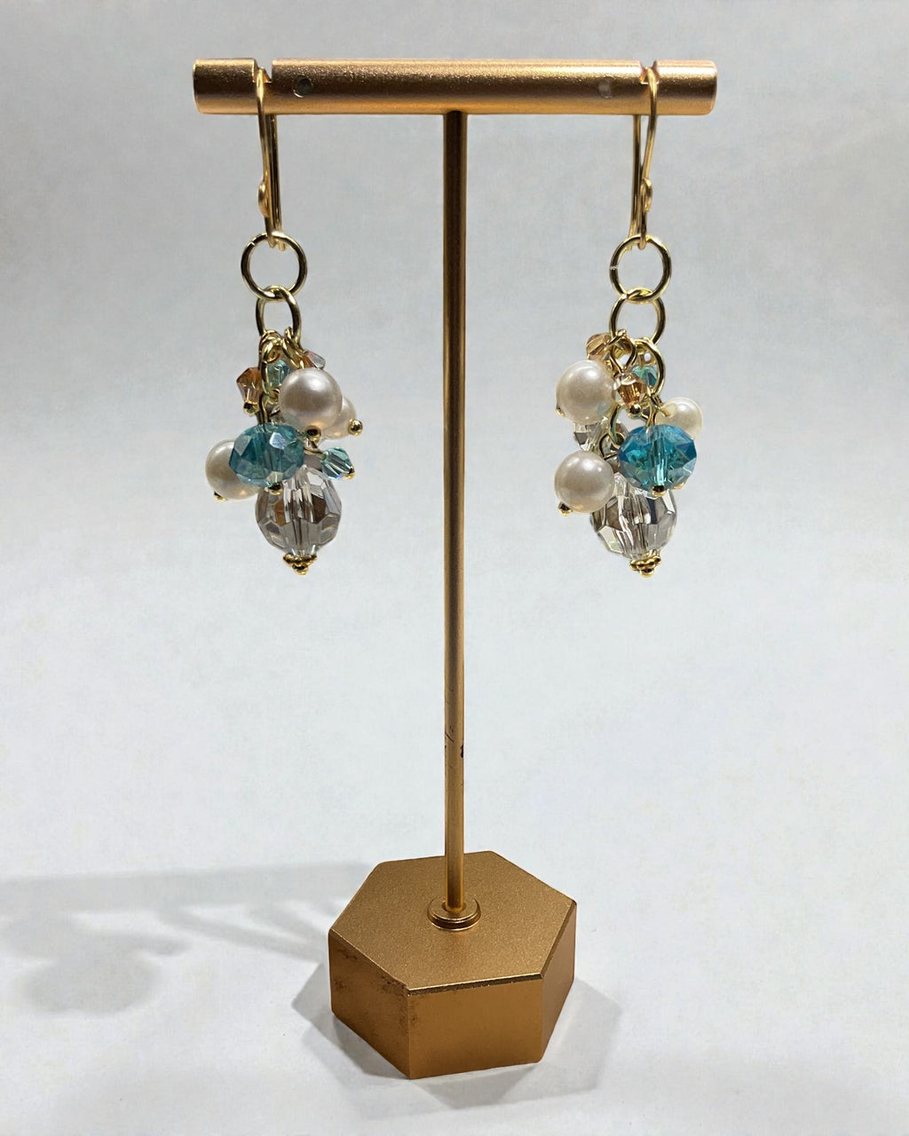 Faux Pearl and Crystal Designer Earrings