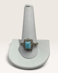 Sterling Silver Natural Dominican Republic Larimar Gemstone Ring - Pre-Loved