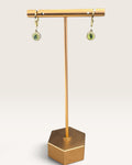 Gold Vermeil over Sterling Silver Peridot Dangle Earrings - Pre-Loved