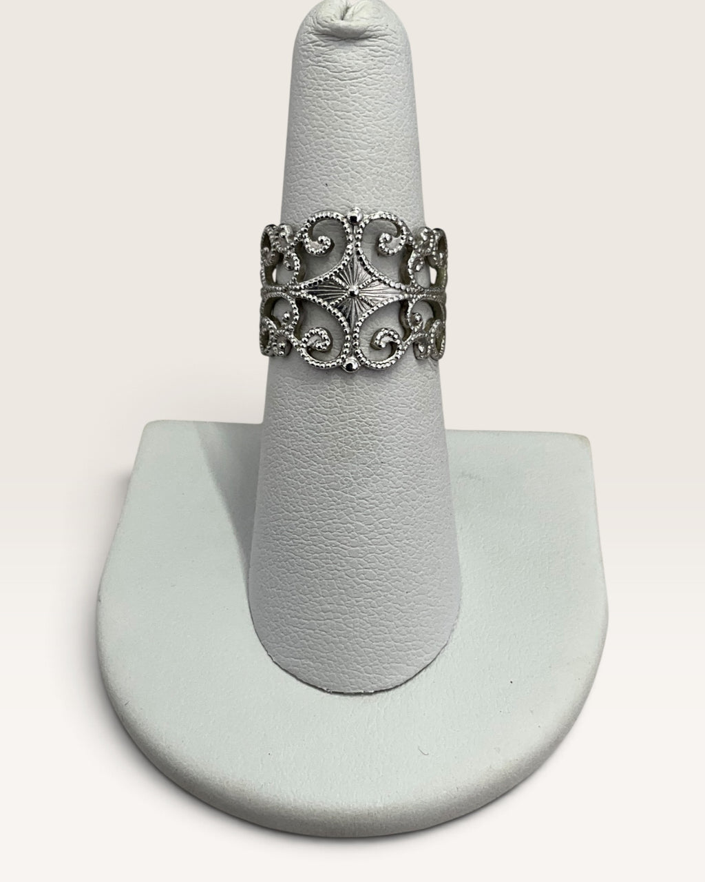 1974 Silver Tone Sarah Coventry "Silver Lace" Ring - Pre-Loved