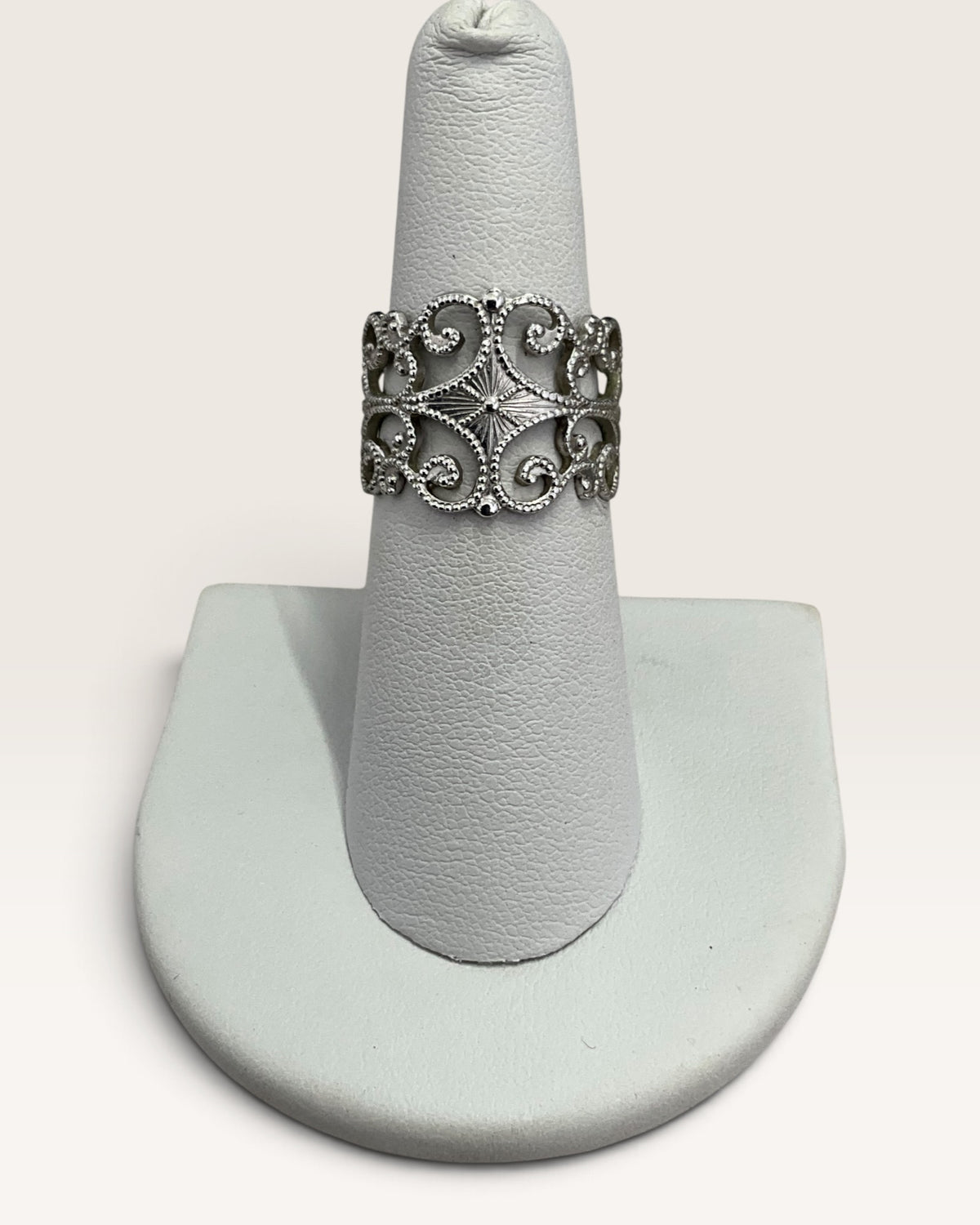 1974 Silver Tone Sarah Coventry "Silver Lace" Ring - Pre-Loved