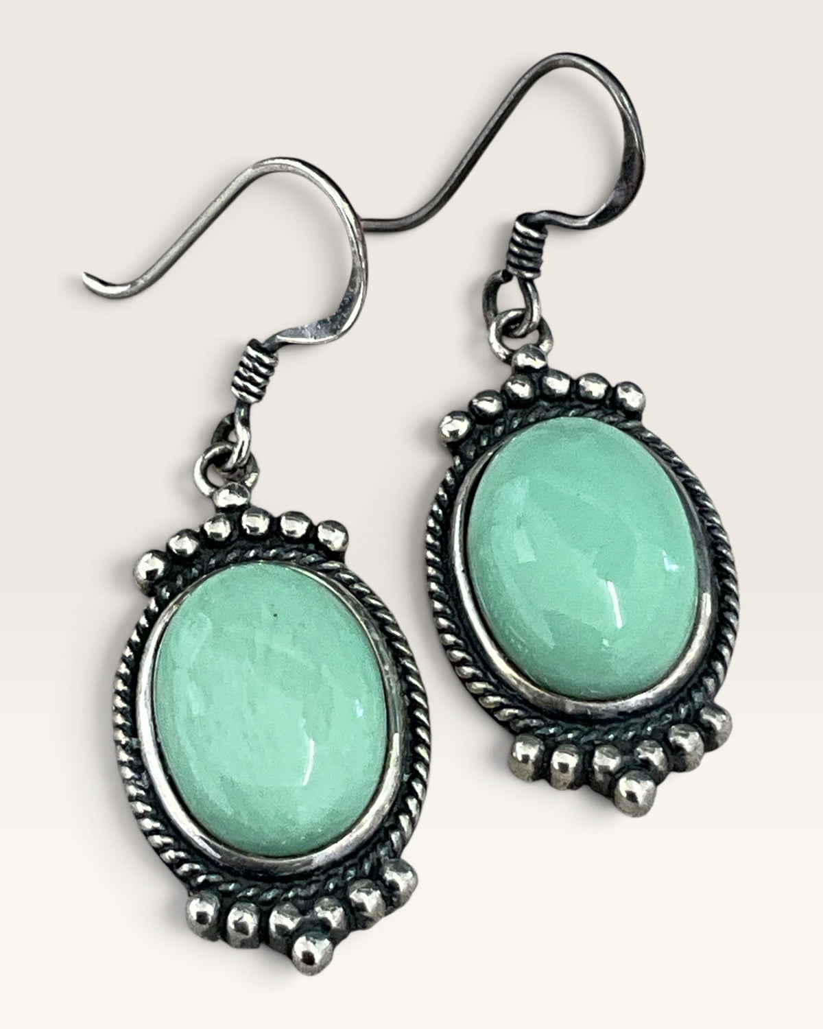 Sterling Silver Varasite Dangle Earrings