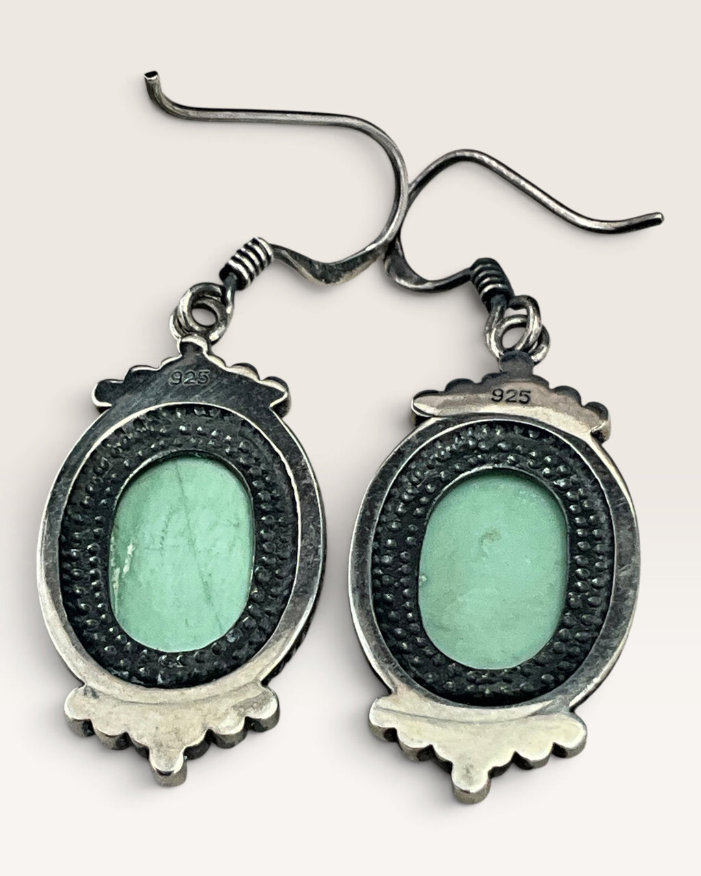 Sterling Silver Varasite Dangle Earrings