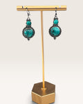 Sterling Silver Hubei Turquoise Gemstone Earrings