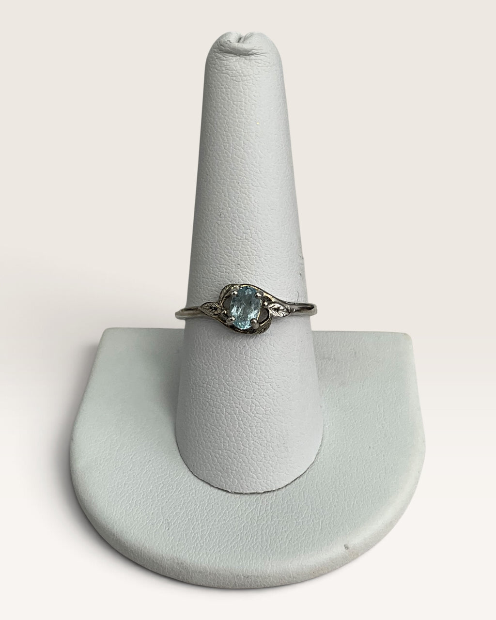 Sterling Silver Natural Blue Topaz Gemstone Ring - Pre-Loved