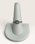 Sterling Silver Natural Blue Topaz Gemstone Ring - Pre-Loved