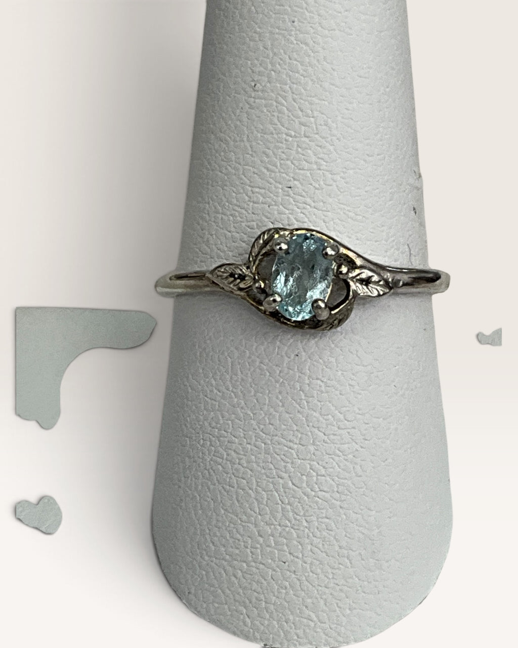 Sterling Silver Natural Blue Topaz Gemstone Ring - Pre-Loved