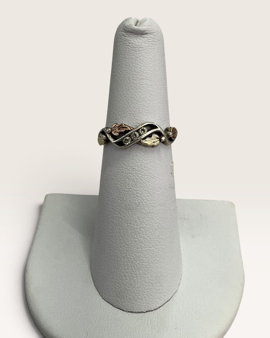 Rushmore Gold Co (RGC) Black Hills Gold & 12K Gold Cubic Zirconia Ring - Pre-Loved