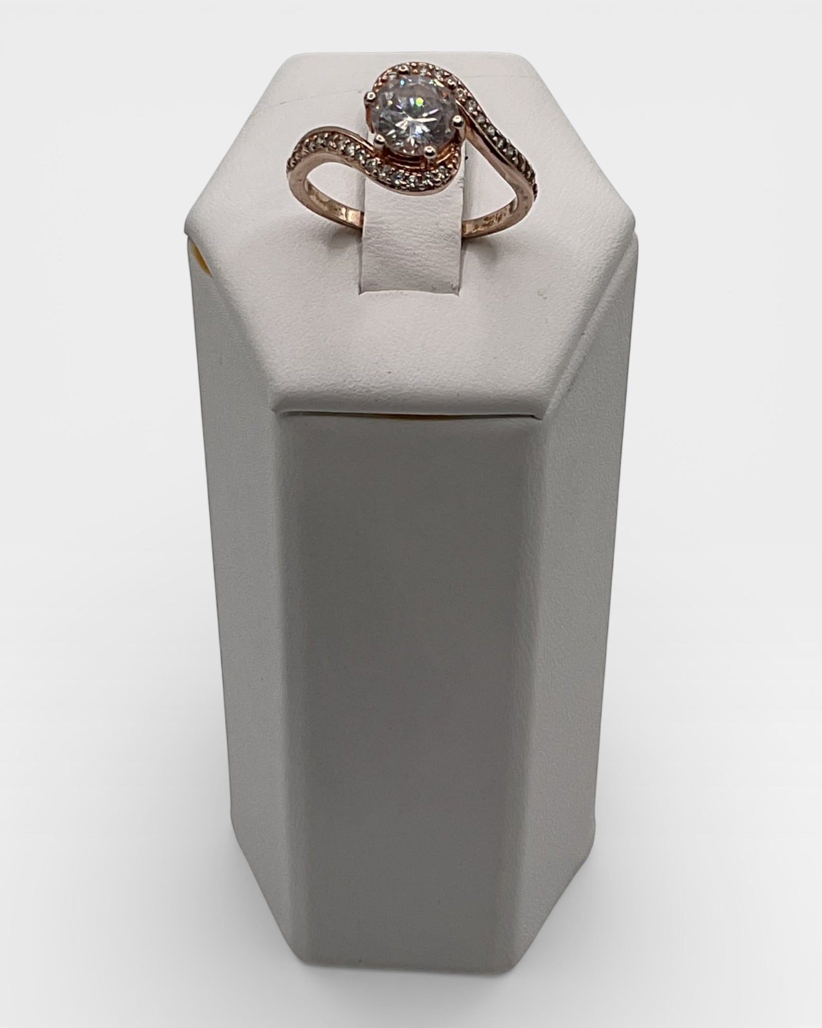 Rose Gold Cubic Zirconia Engagement Ring - Sale (Great Condition)