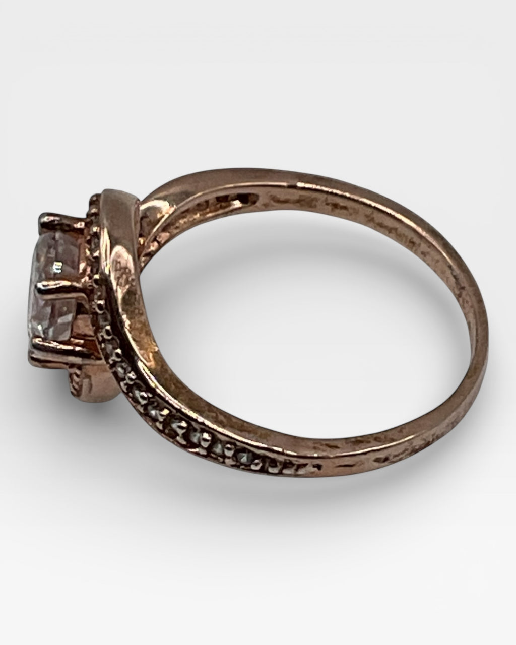 Rose Gold Cubic Zirconia Engagement Ring - Sale (Great Condition)