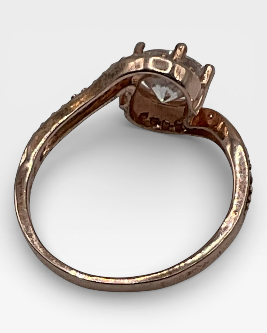 Rose Gold Cubic Zirconia Engagement Ring - Sale (Great Condition)