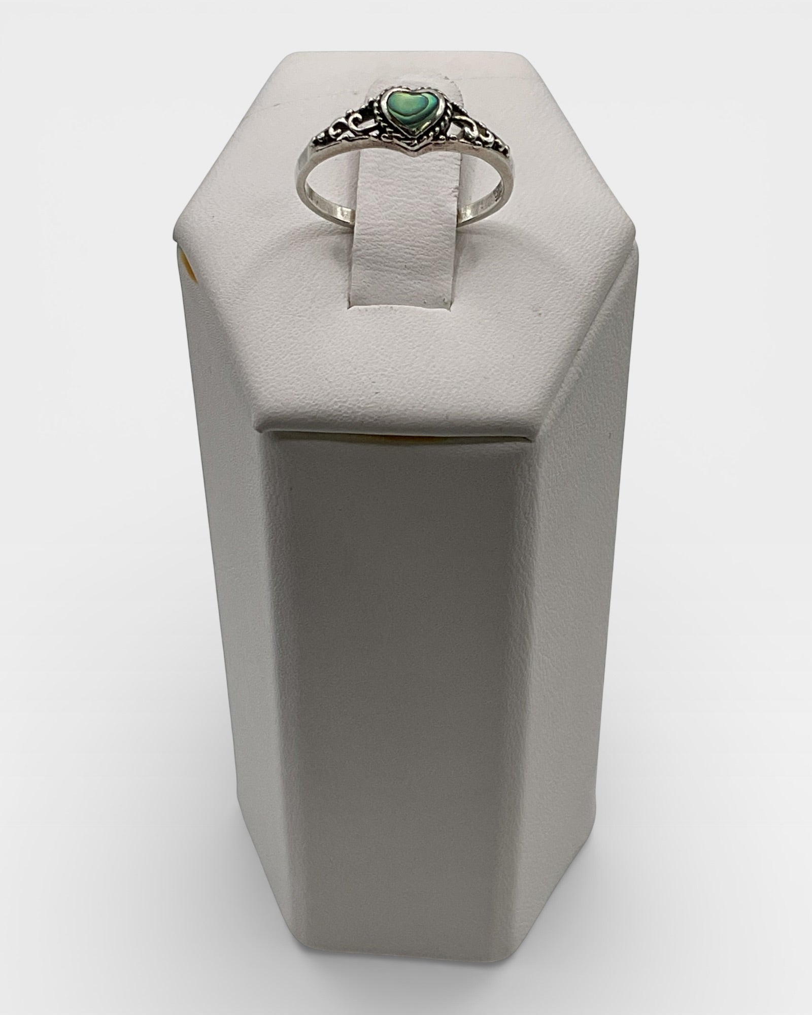 Sterling Silver Abalone Inlay Ring - Estate Sale (Great Condition)