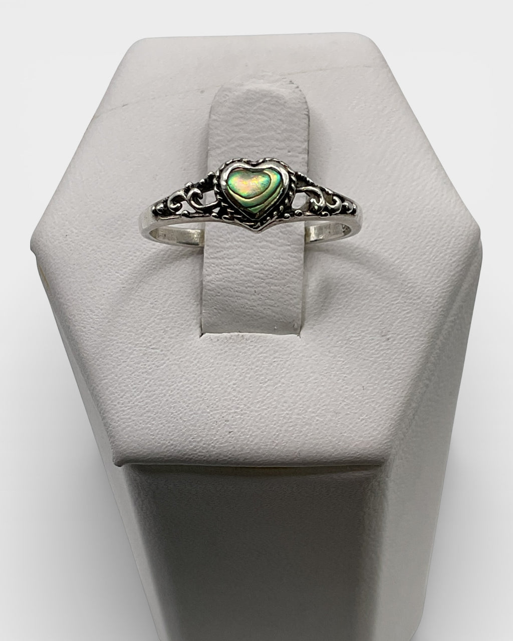 Sterling Silver Abalone Inlay Ring - Estate Sale (Great Condition)