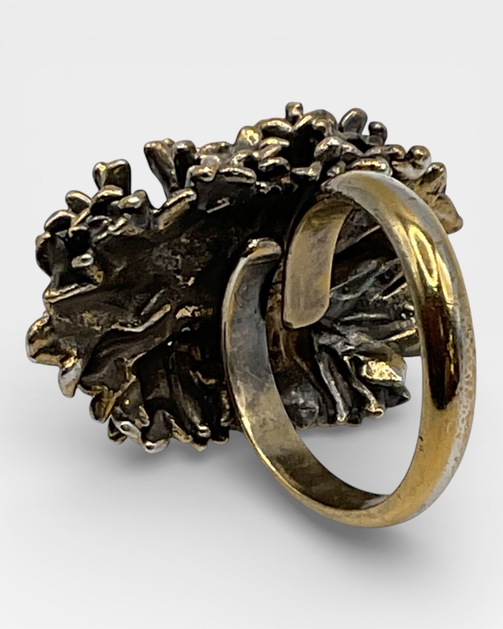 Vintage Brutalist Brass Ring - Estate Sale (Great Condition)