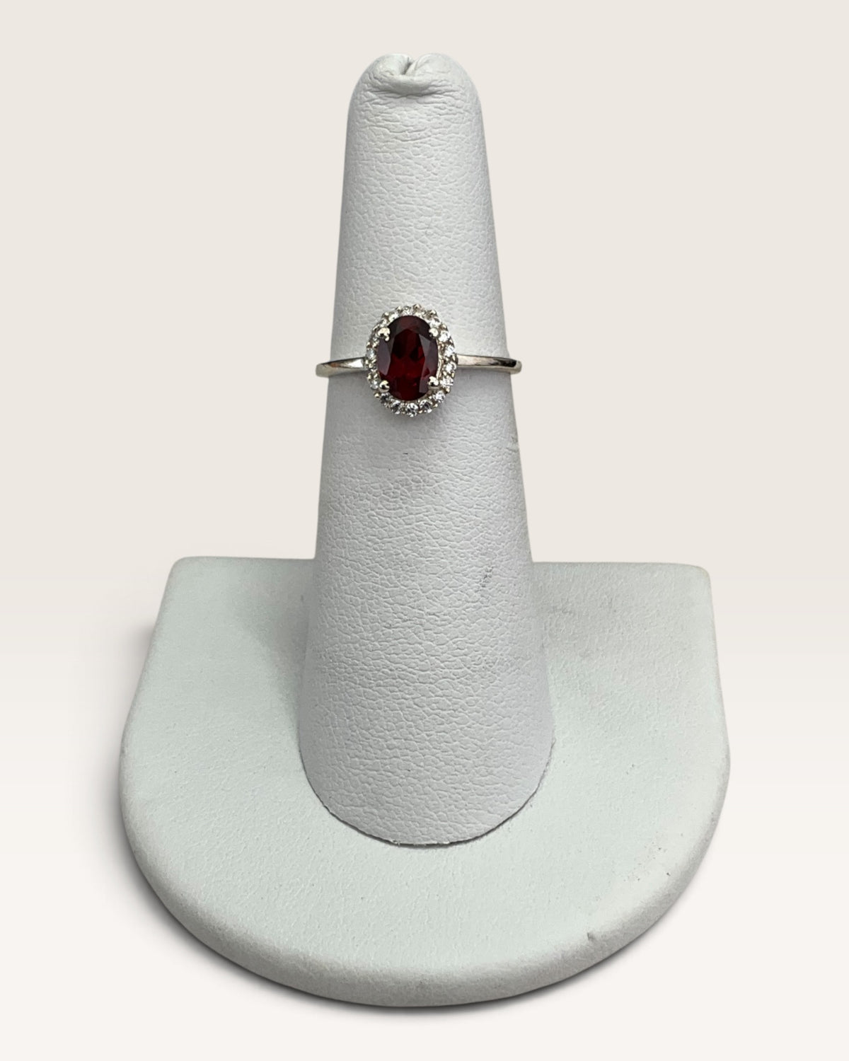 Sterling Silver Garnet Gemstone Ring