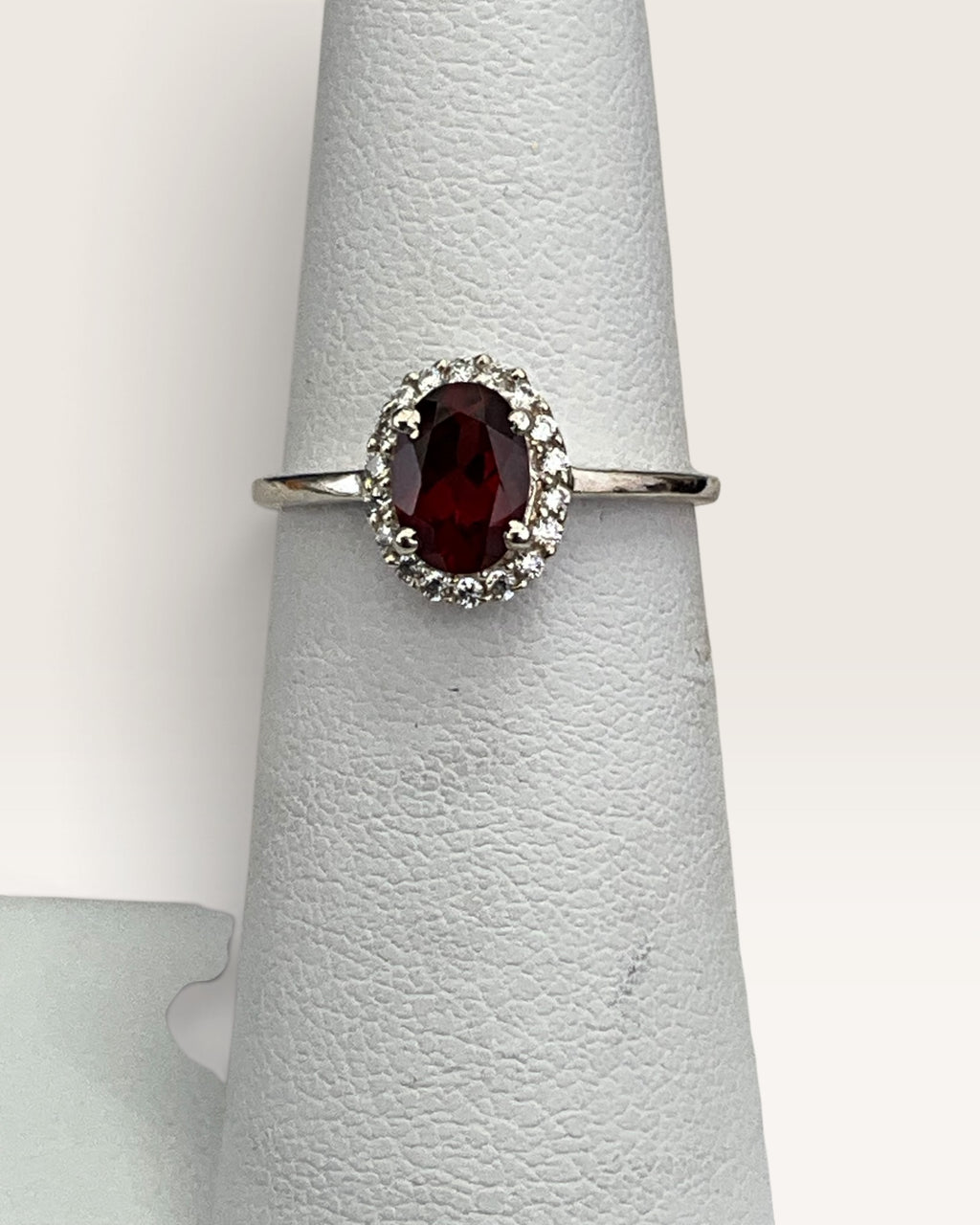 Sterling Silver Garnet Gemstone Ring