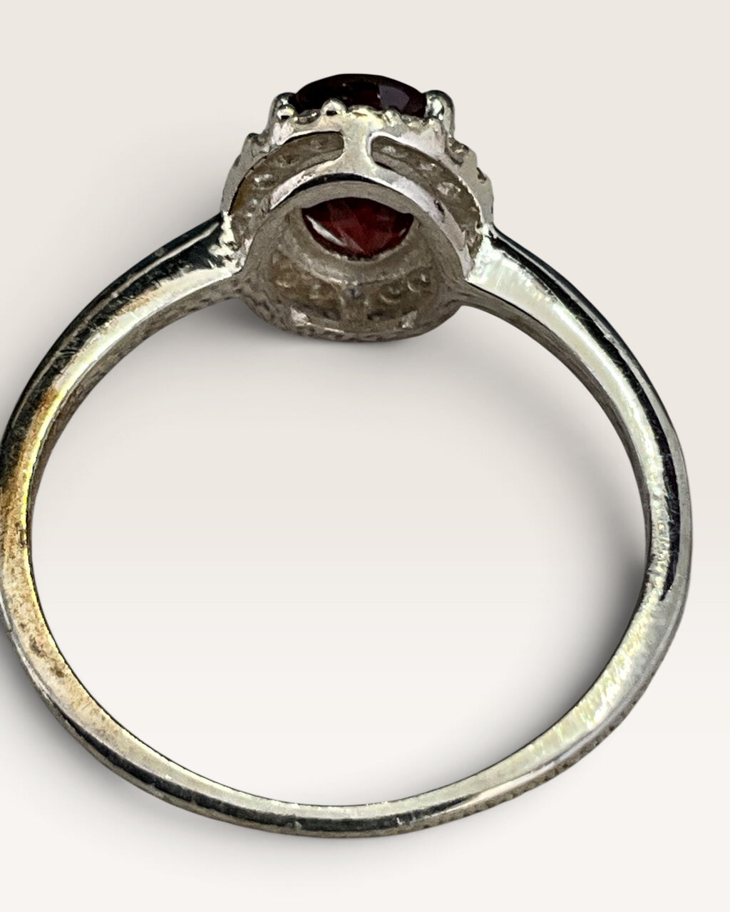 Sterling Silver Garnet Gemstone Ring