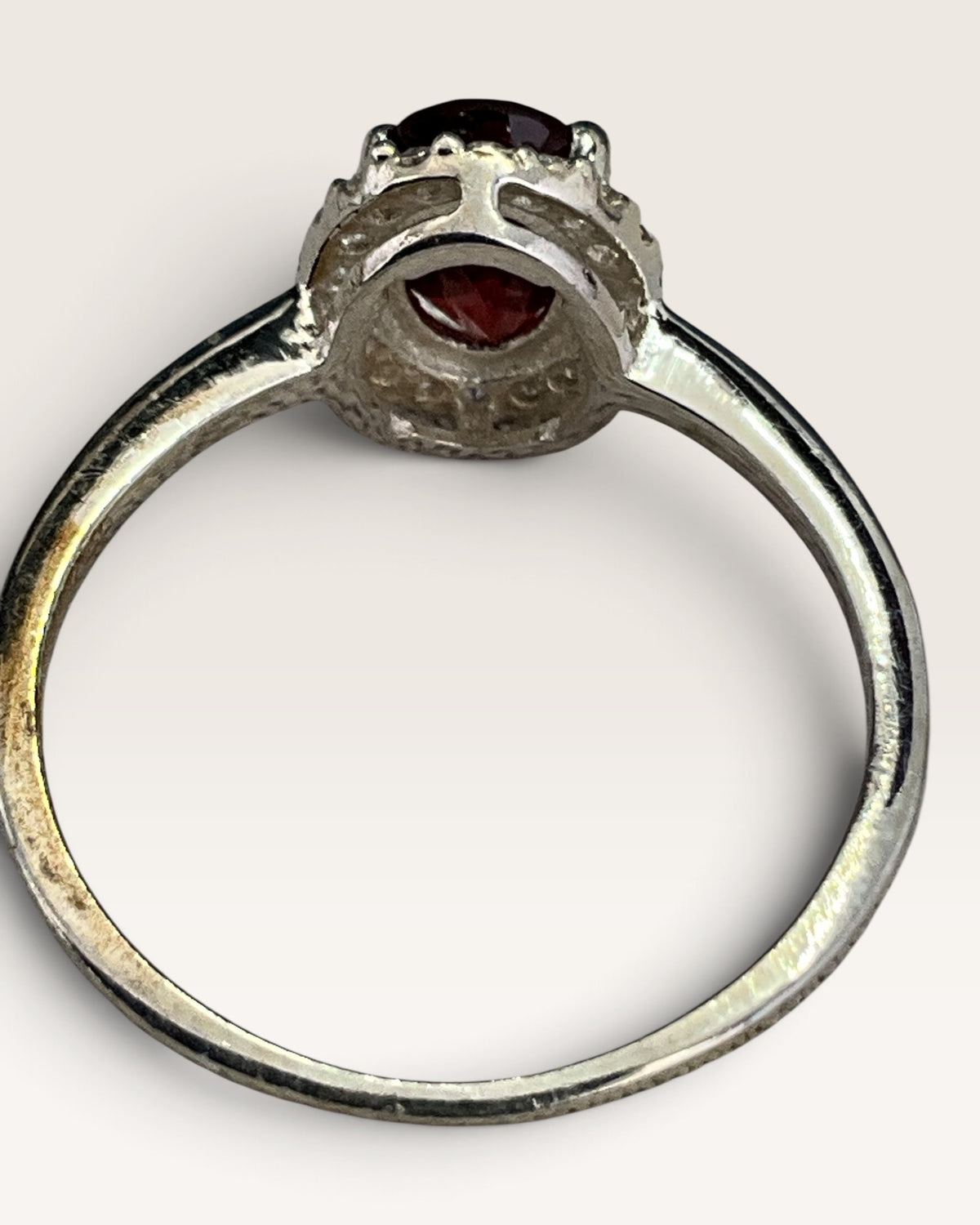 Sterling Silver Garnet Gemstone Ring