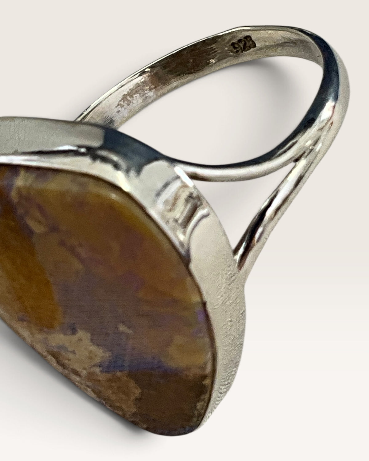 Sterling Silver Australian Boulder Opal Gemstone Ring