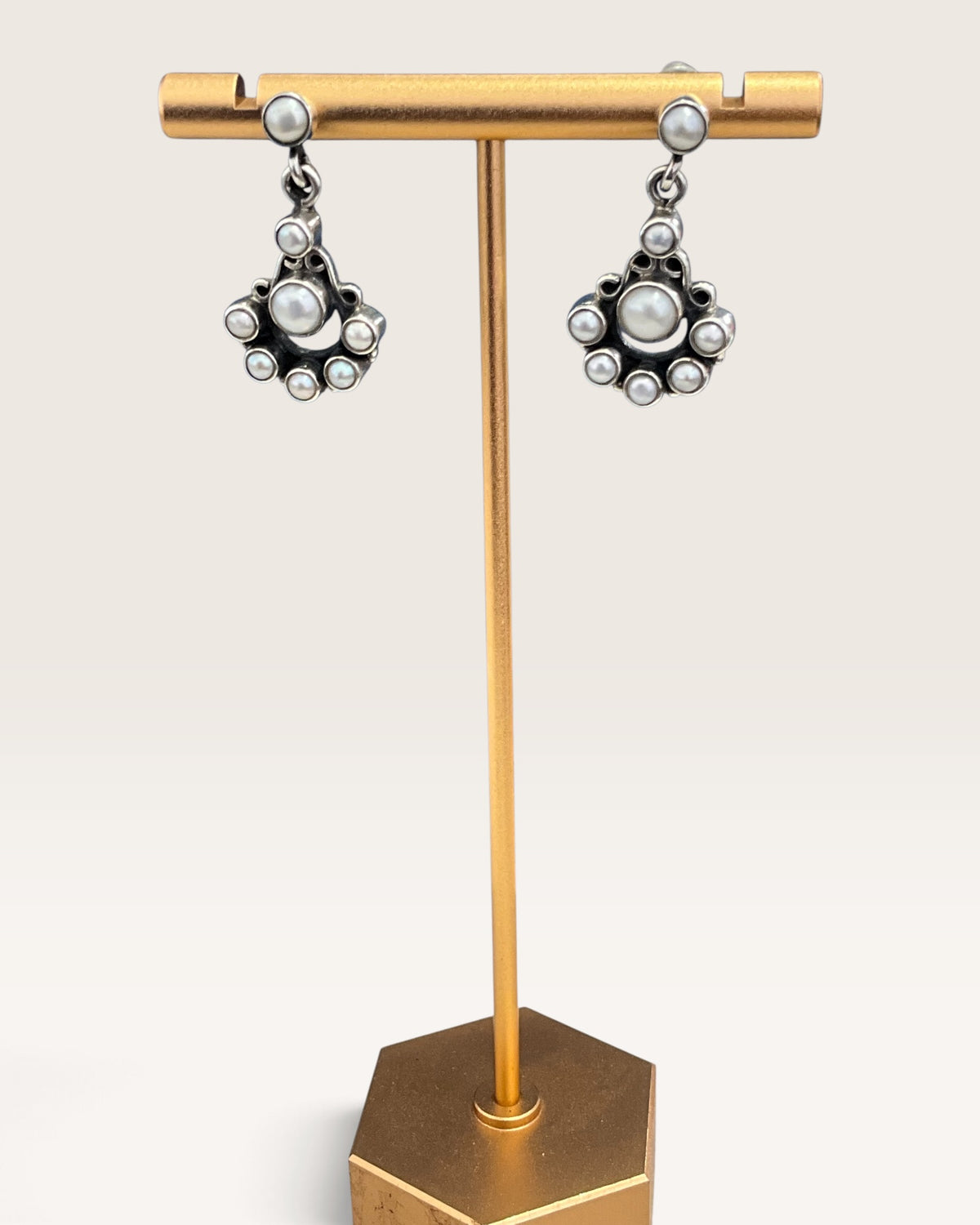 Sterling Silver Pearl Dangle Earrings