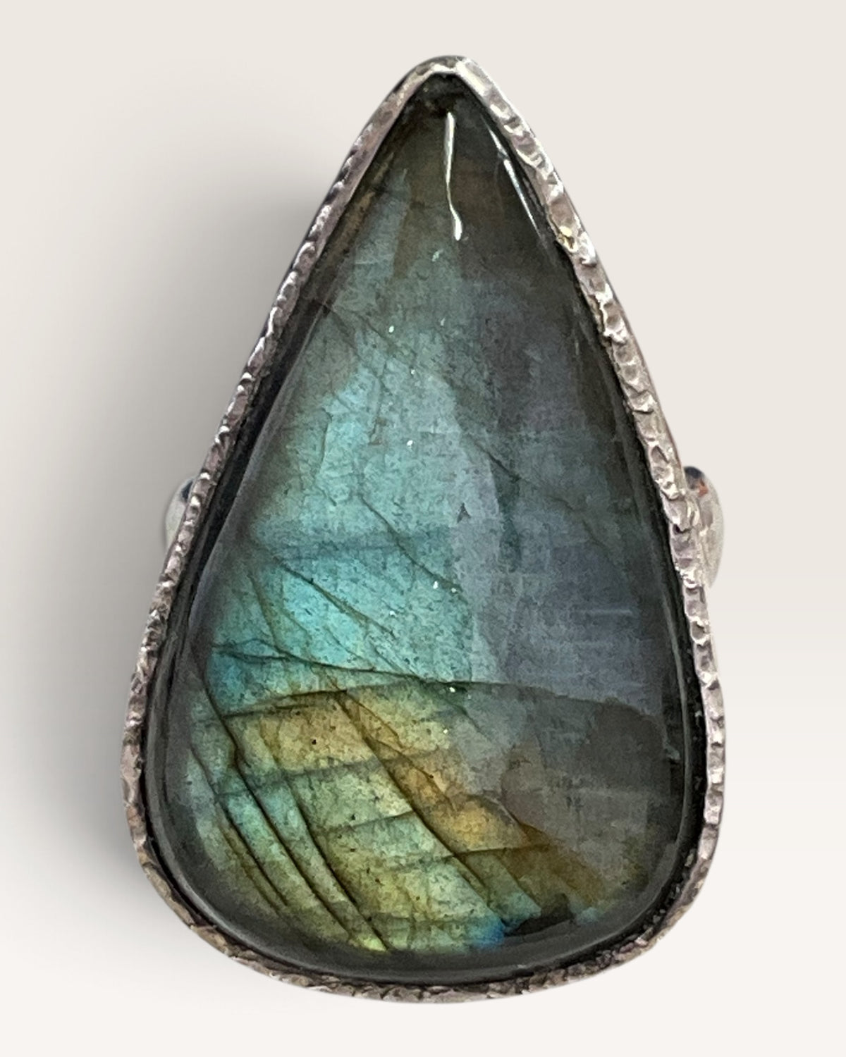 Sterling Silver Natural Labradorite Gemstone Ring