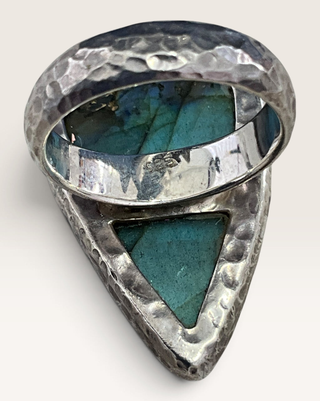 Sterling Silver Natural Labradorite Gemstone Ring