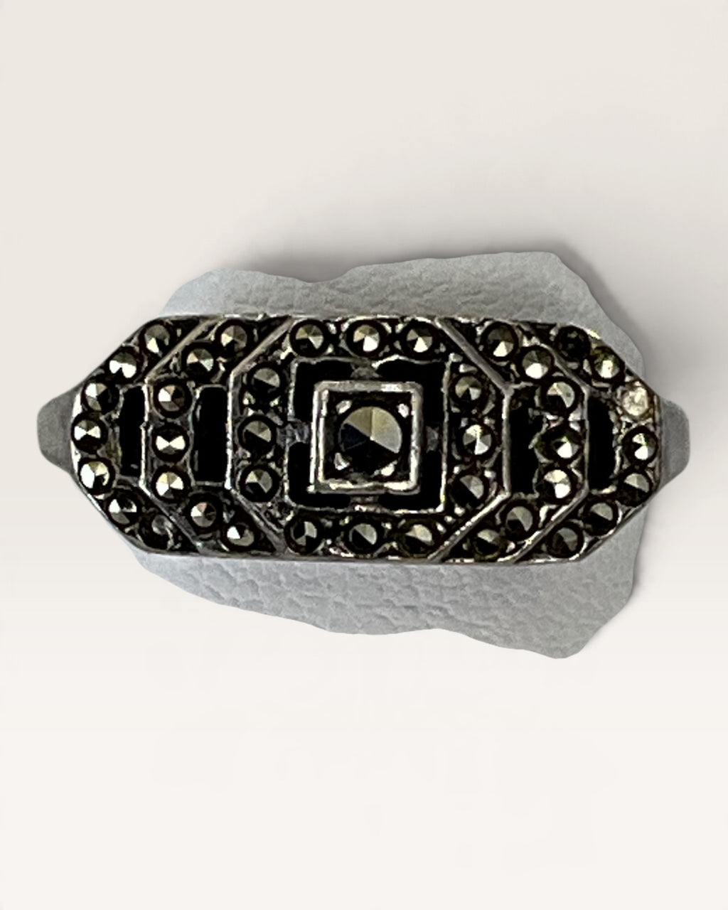 Sterling Silver Art Deco Marcasite Ring - Pre-Loved
