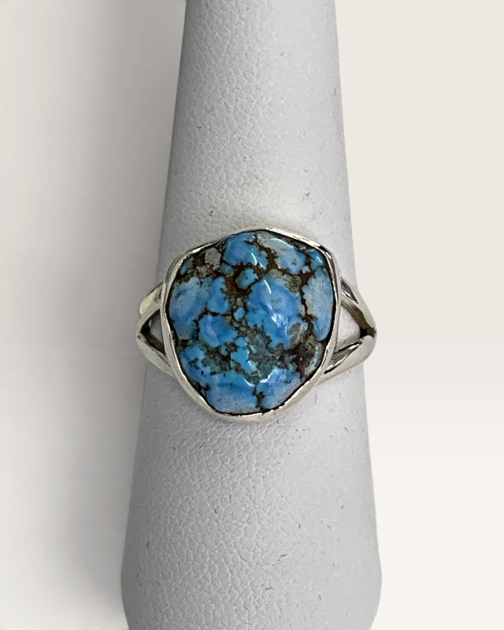 Sterling Silver Kazakhstan Golden Hills Turquoise Gemstone Ring