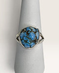 Sterling Silver Kazakhstan Golden Hills Turquoise Gemstone Ring