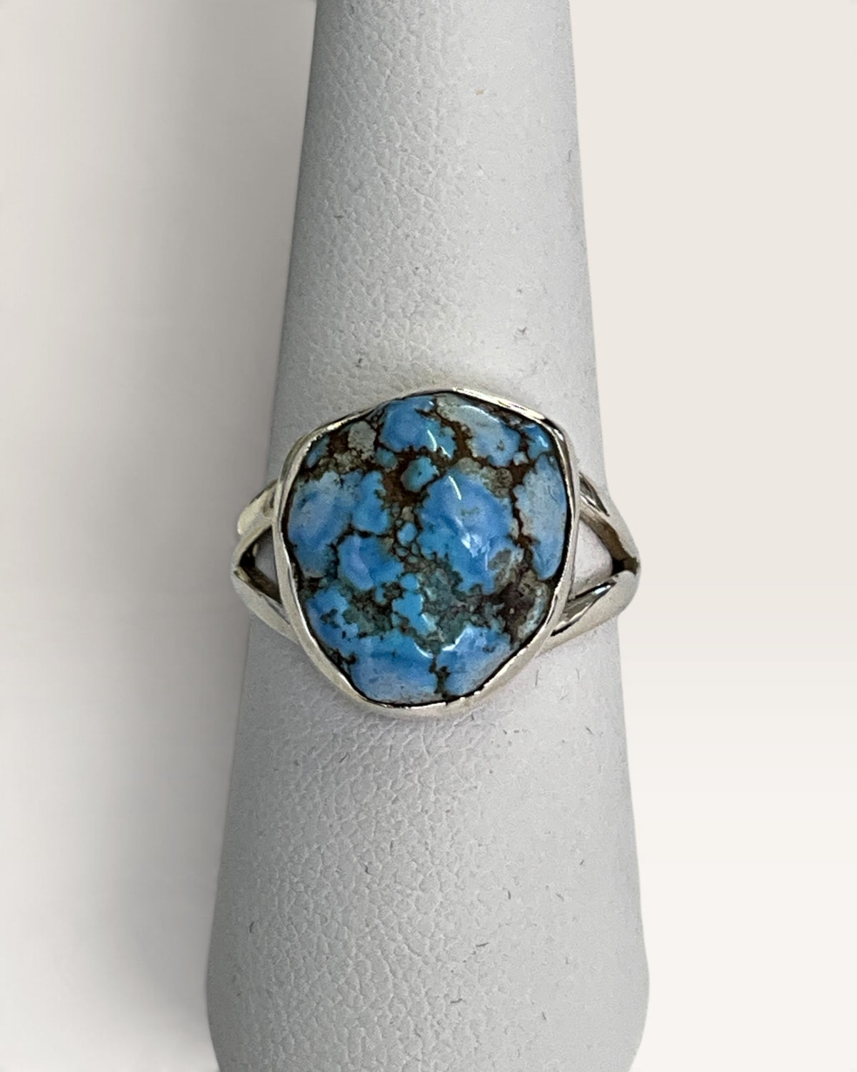 Sterling Silver Kazakhstan Golden Hills Turquoise Gemstone Ring