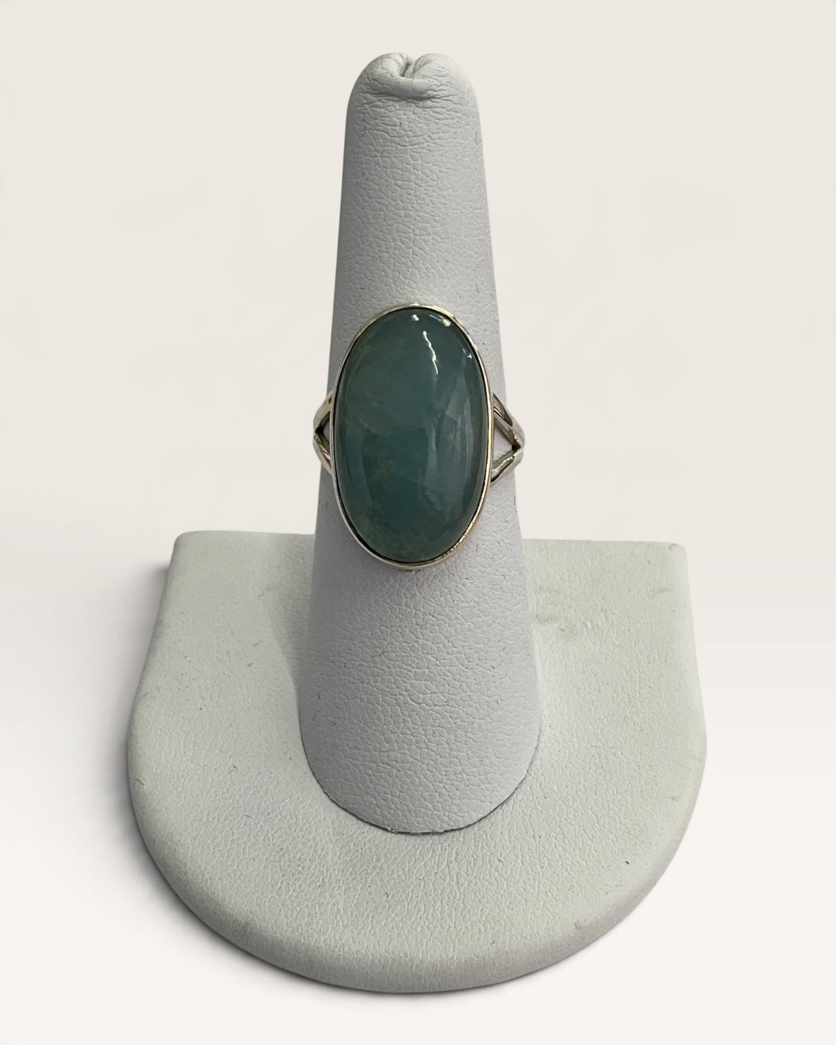 Sterling Silver Cloudy Aquamarine Gemstone Ring