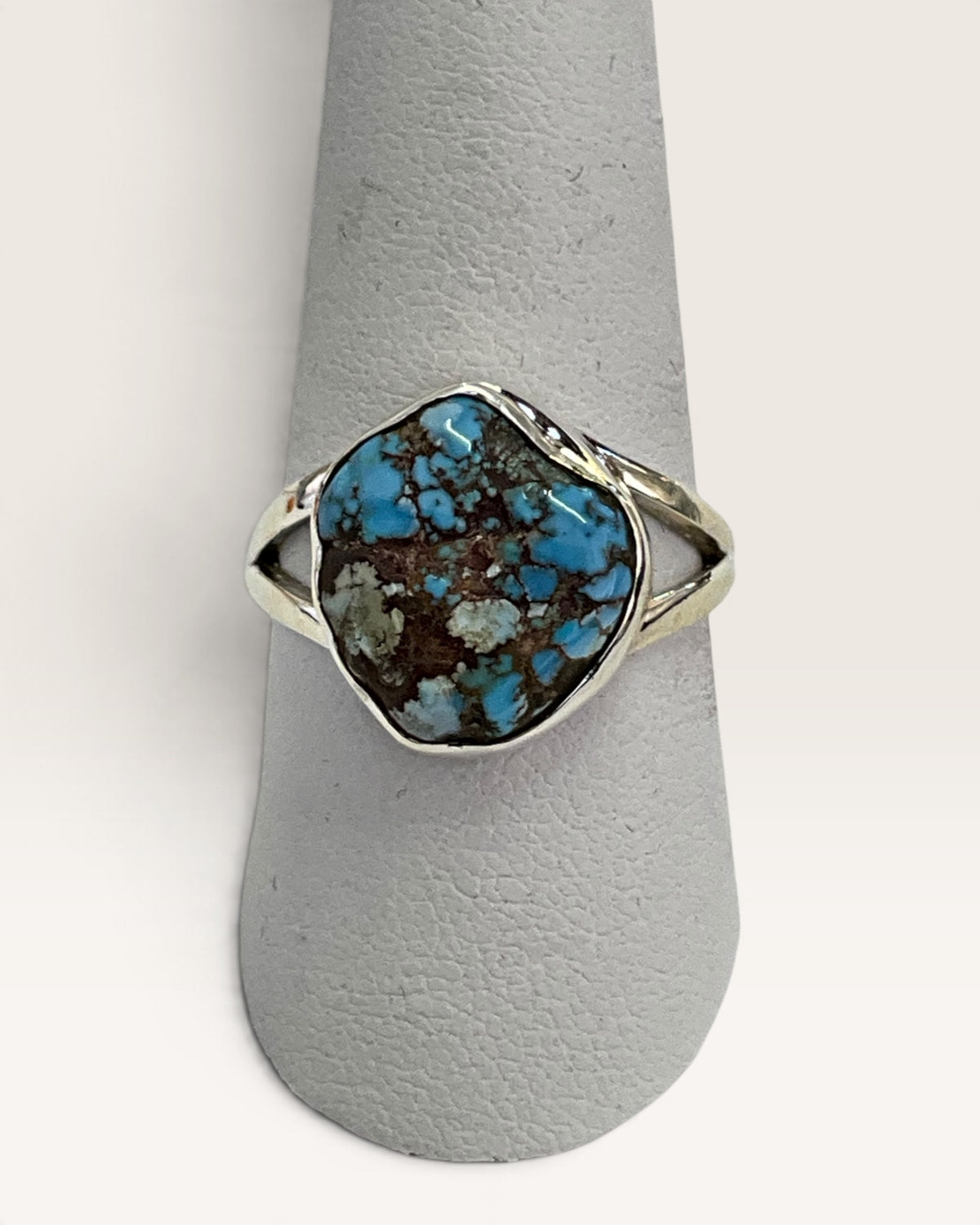 Sterling Silver Kazakhstan Golden Hills Turquoise Gemstone Ring