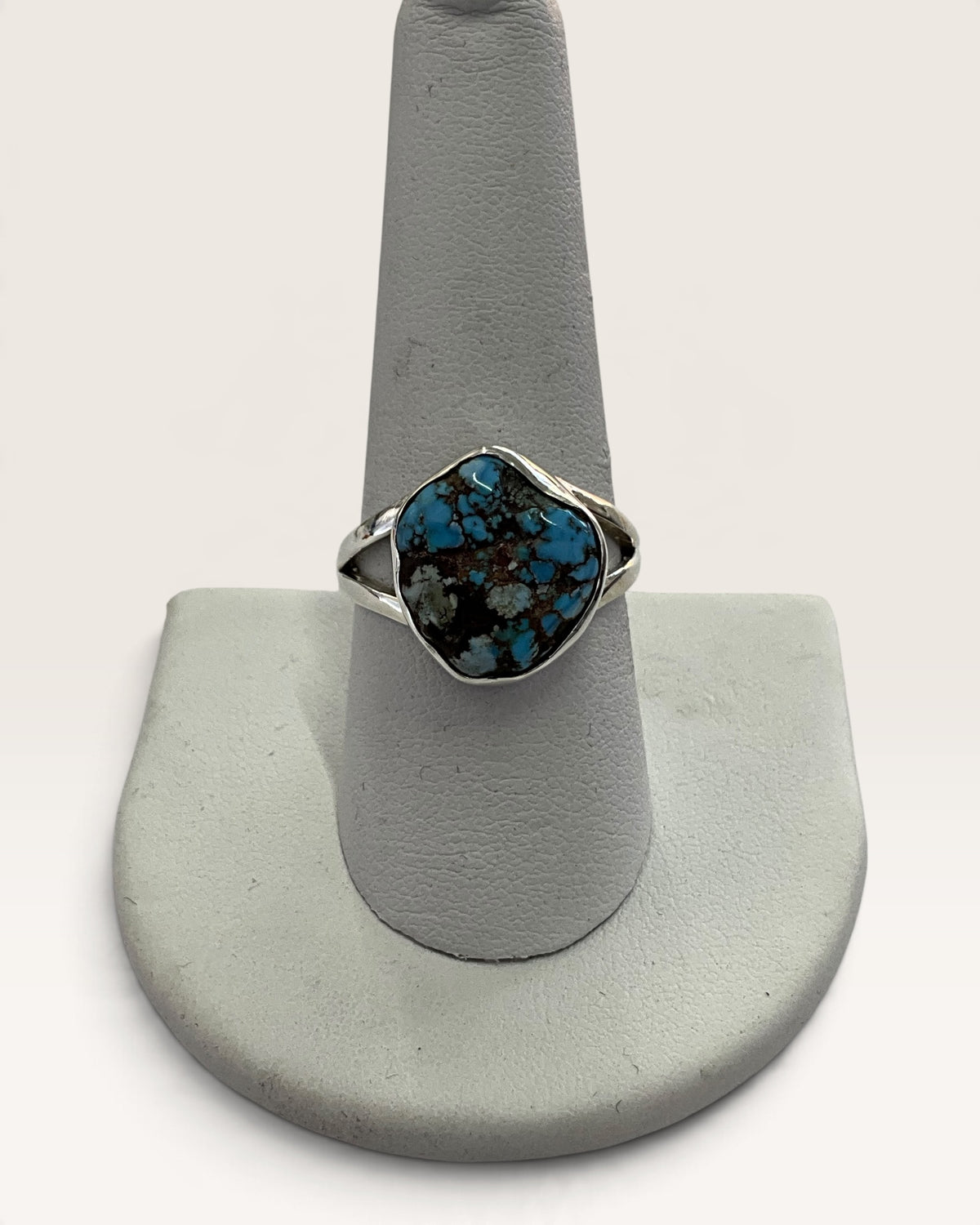 Sterling Silver Kazakhstan Golden Hills Turquoise Gemstone Ring