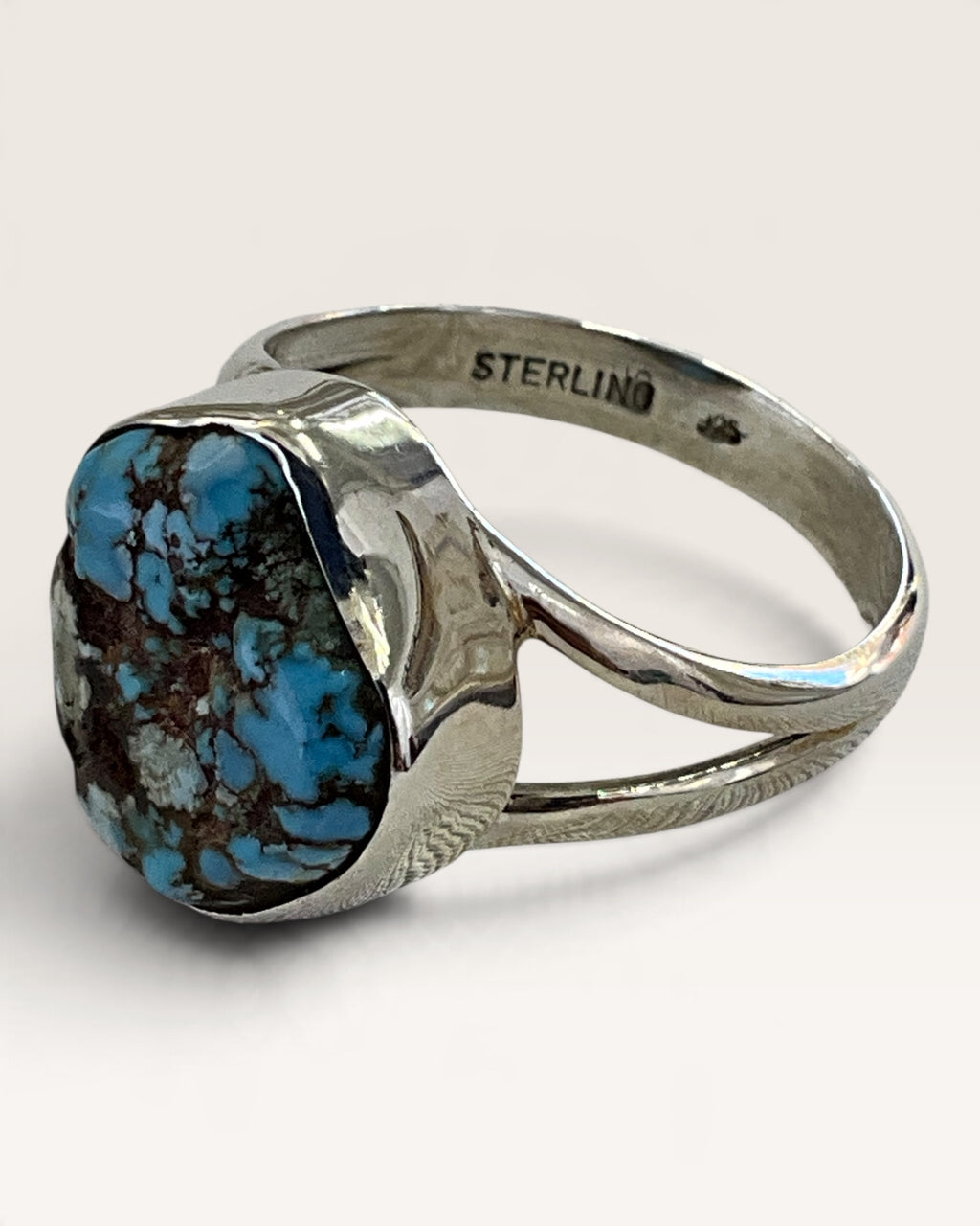 Sterling Silver Kazakhstan Golden Hills Turquoise Gemstone Ring