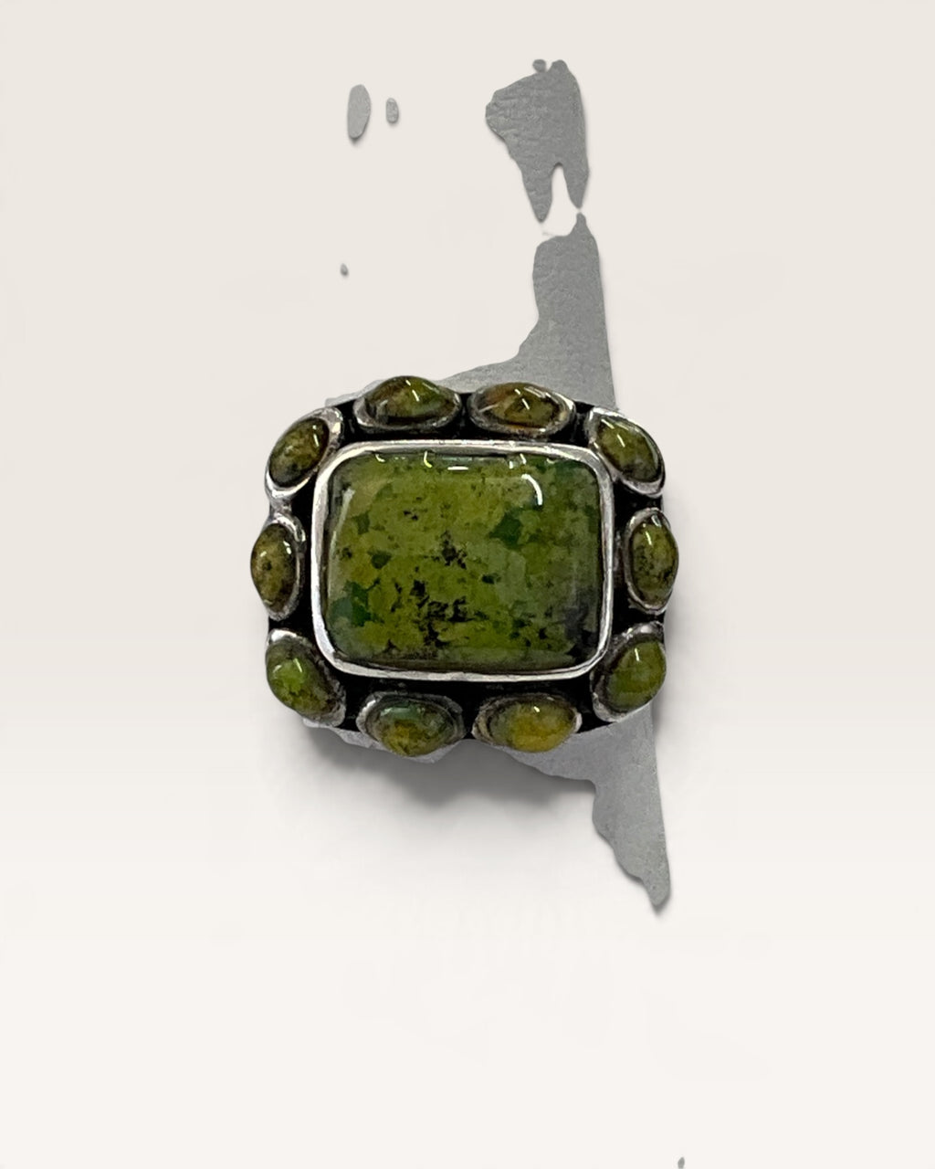 Sterling Silver Ireland Connemara Marble Gemstone Ring