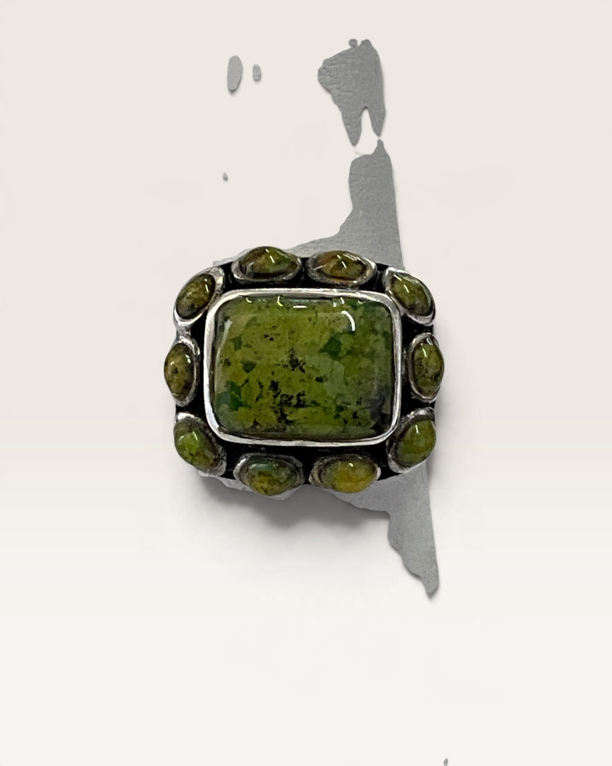 Sterling Silver Ireland Connemara Marble Gemstone Ring