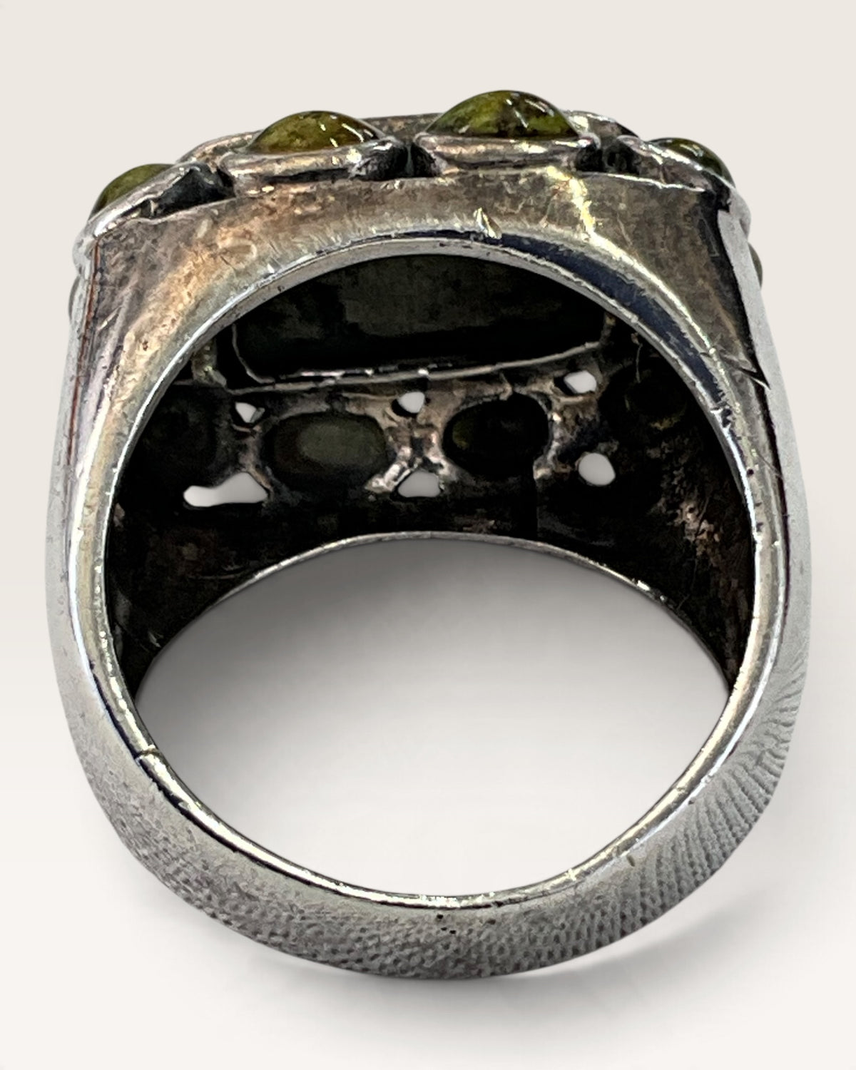 Sterling Silver Ireland Connemara Marble Gemstone Ring