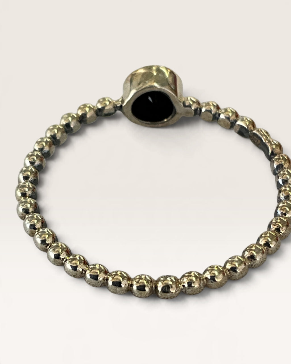 Sterling Silver Black Onyx Gemstone Ring