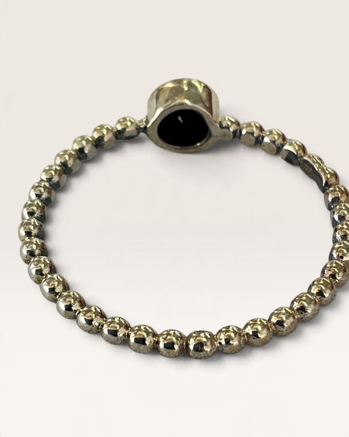 Sterling Silver Black Onyx Gemstone Ring