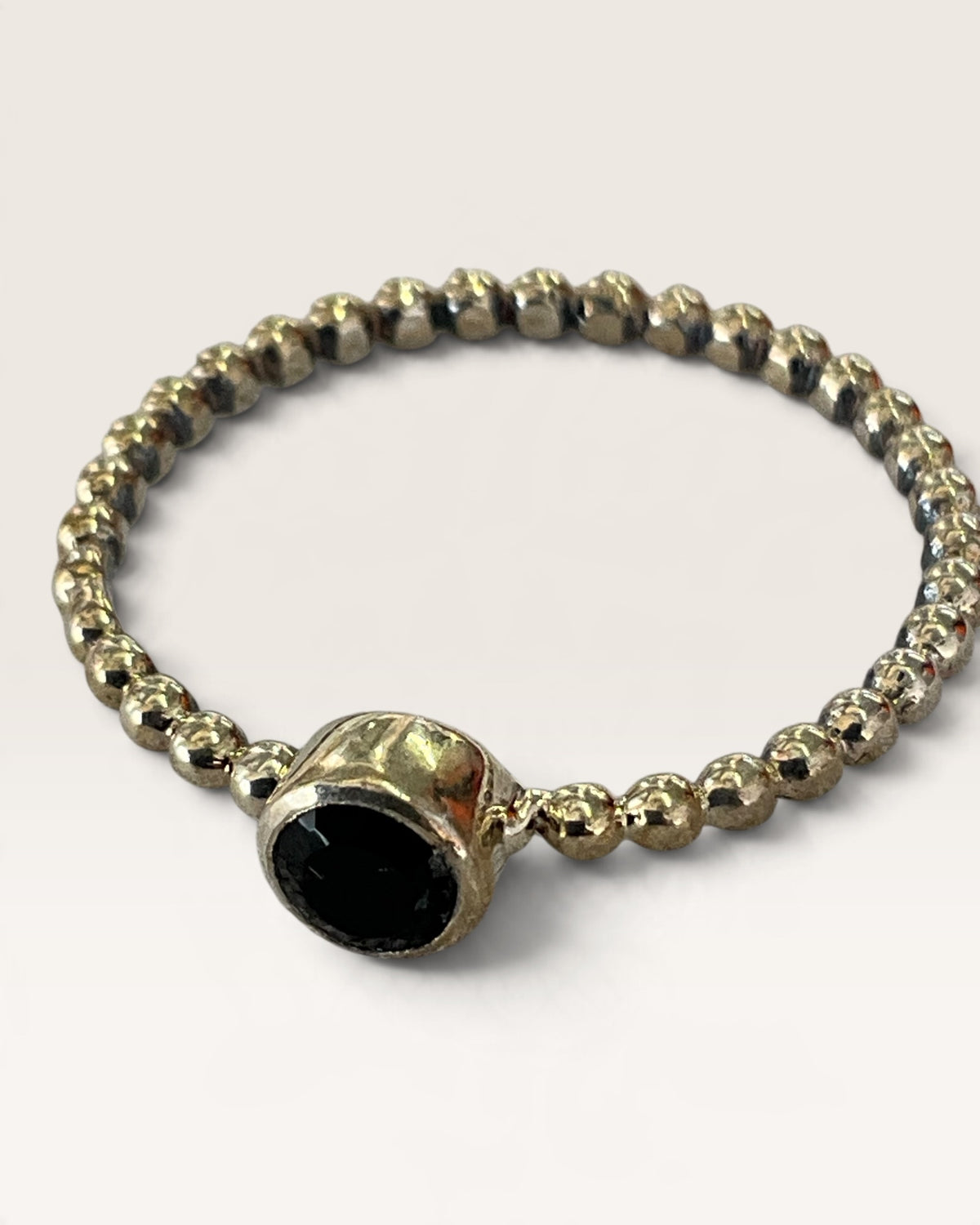 Sterling Silver Black Onyx Gemstone Ring