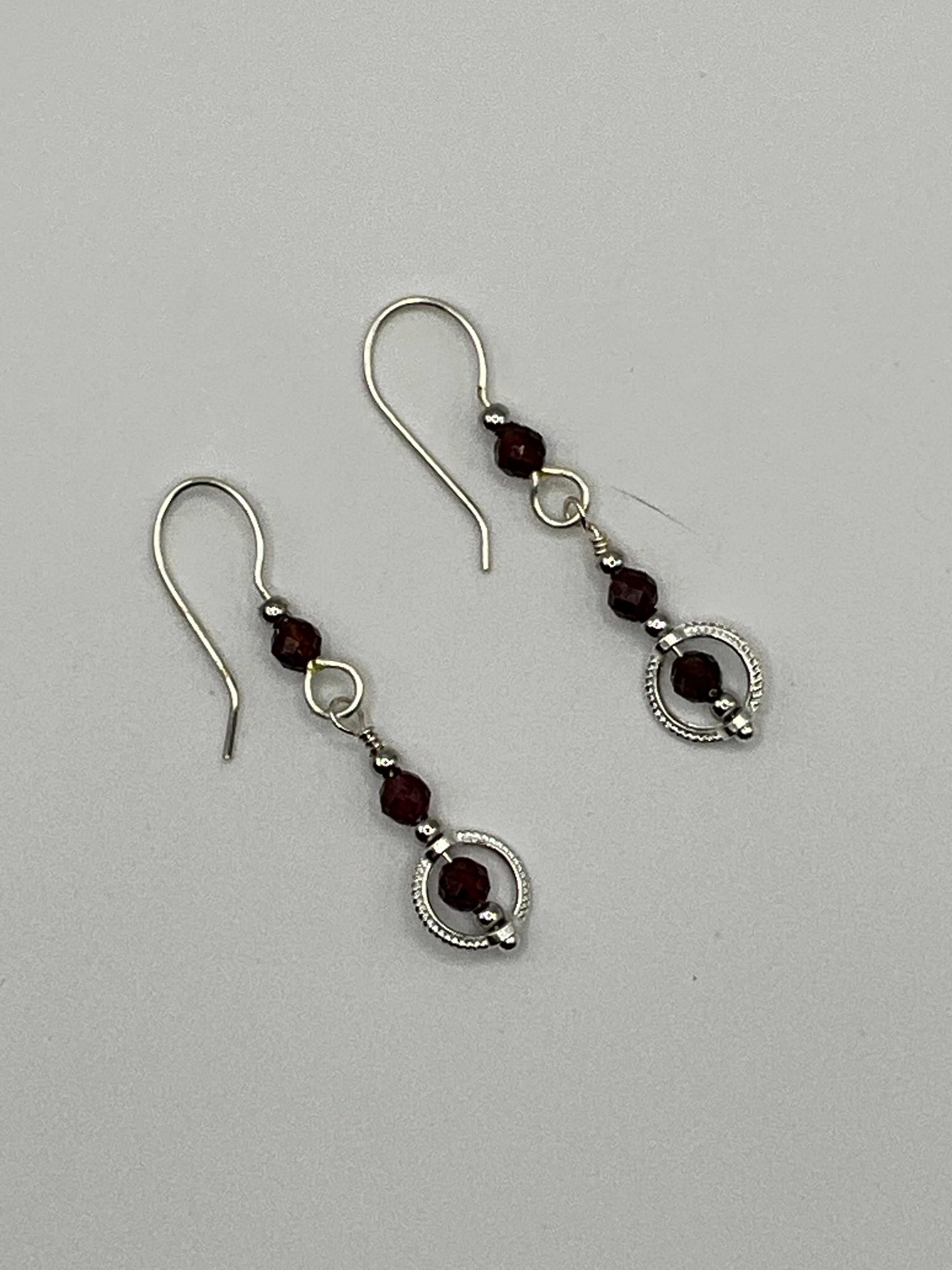 Pyrope Garnet Casual Earrings