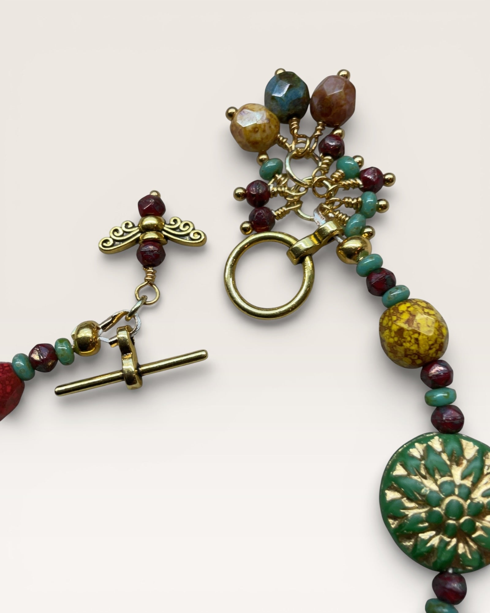 Imported Czech Glass and Picasso Designer Bracelet