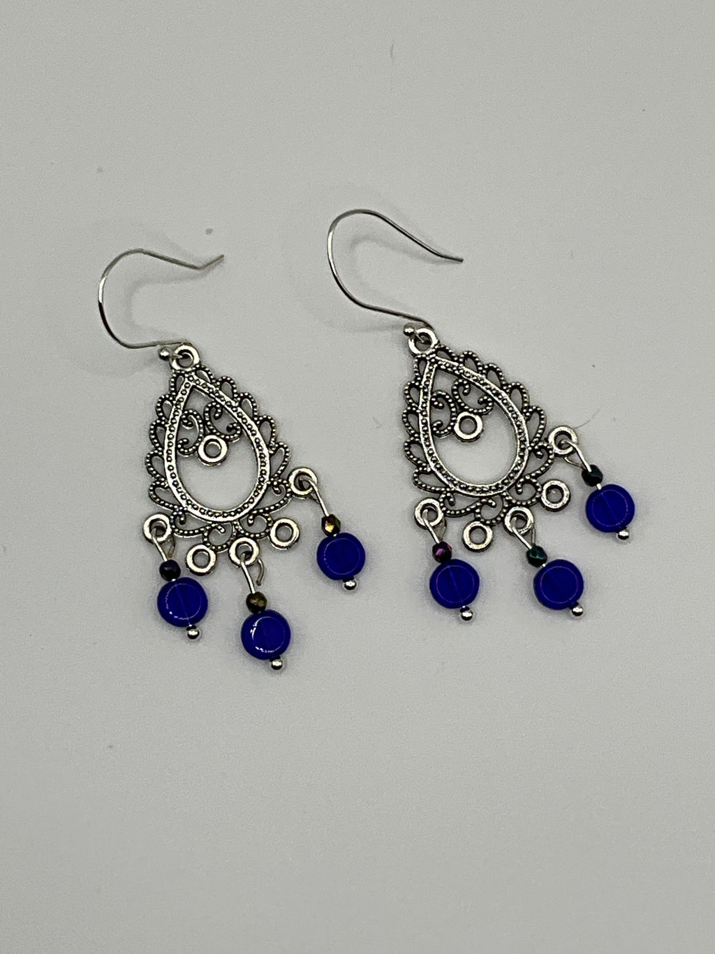 Blue Sea Glass Casual Earrings