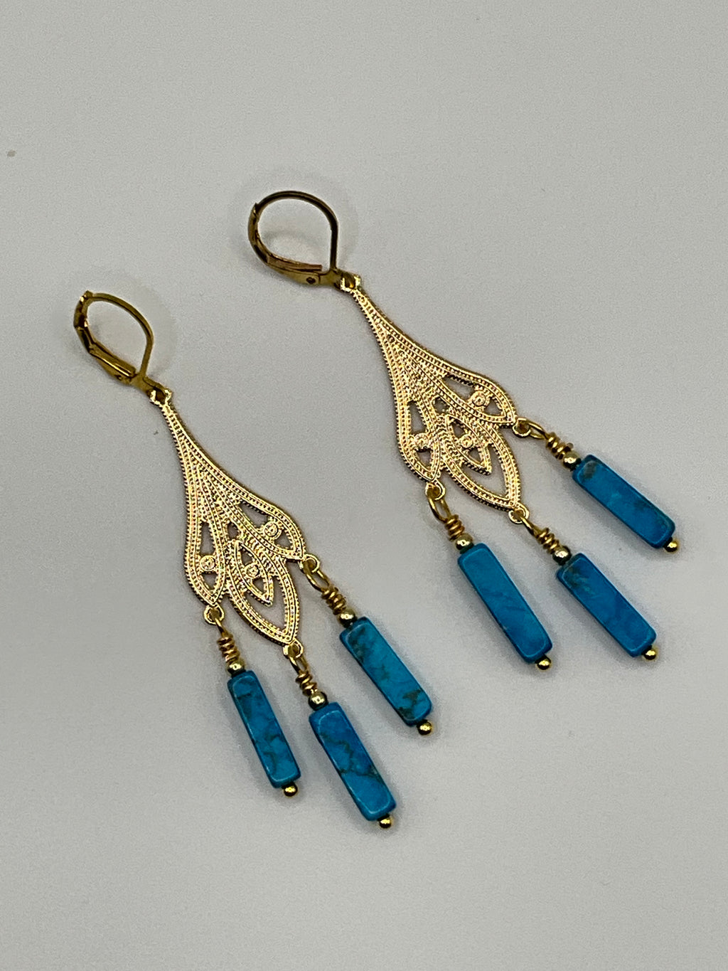 White Howlite Casual Earrings