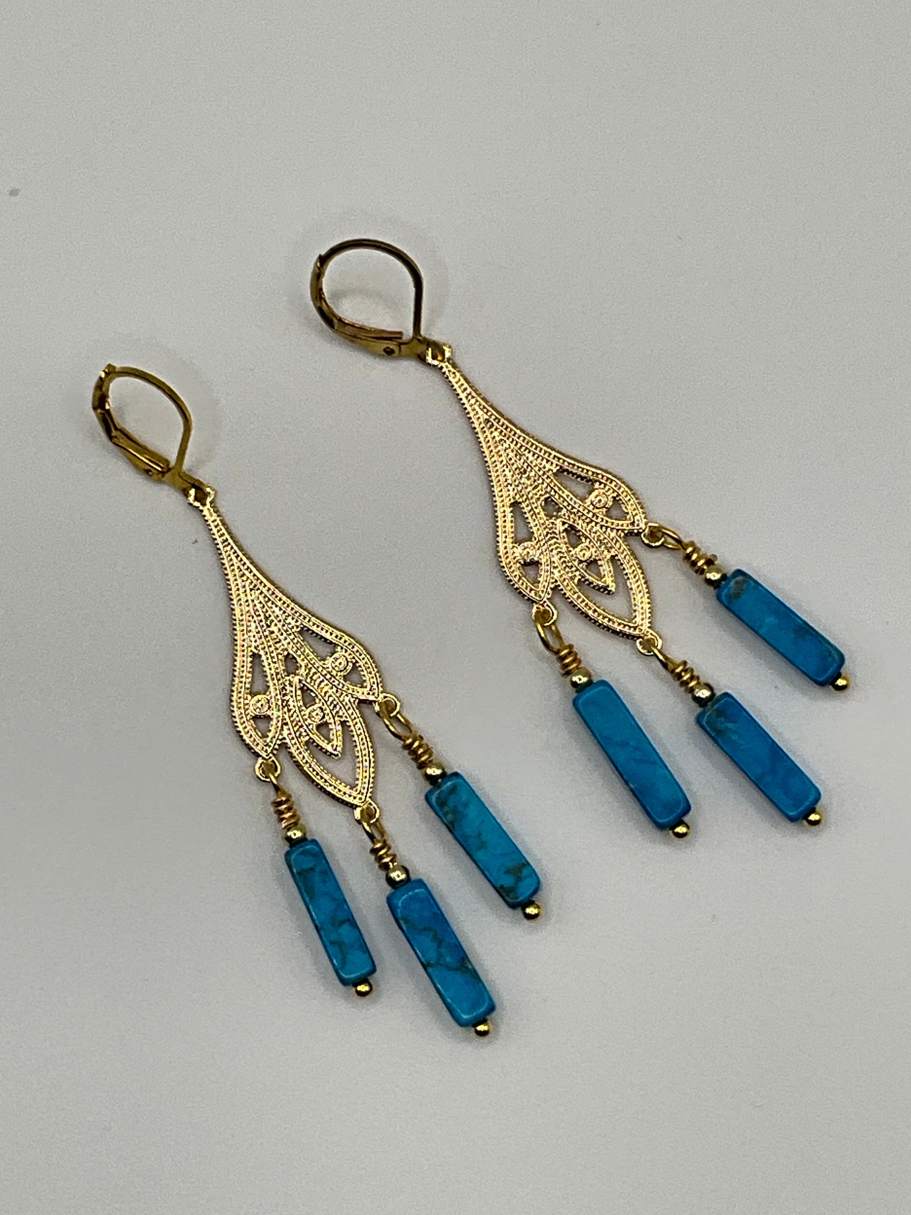 White Howlite Casual Earrings