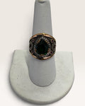 Sterling Silver Mixed Metal Topaz & Cubic Zirconia Ring